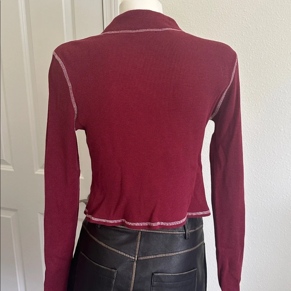 True Religion Burgundy Long Sleeve Tee - Picture 2 of 5